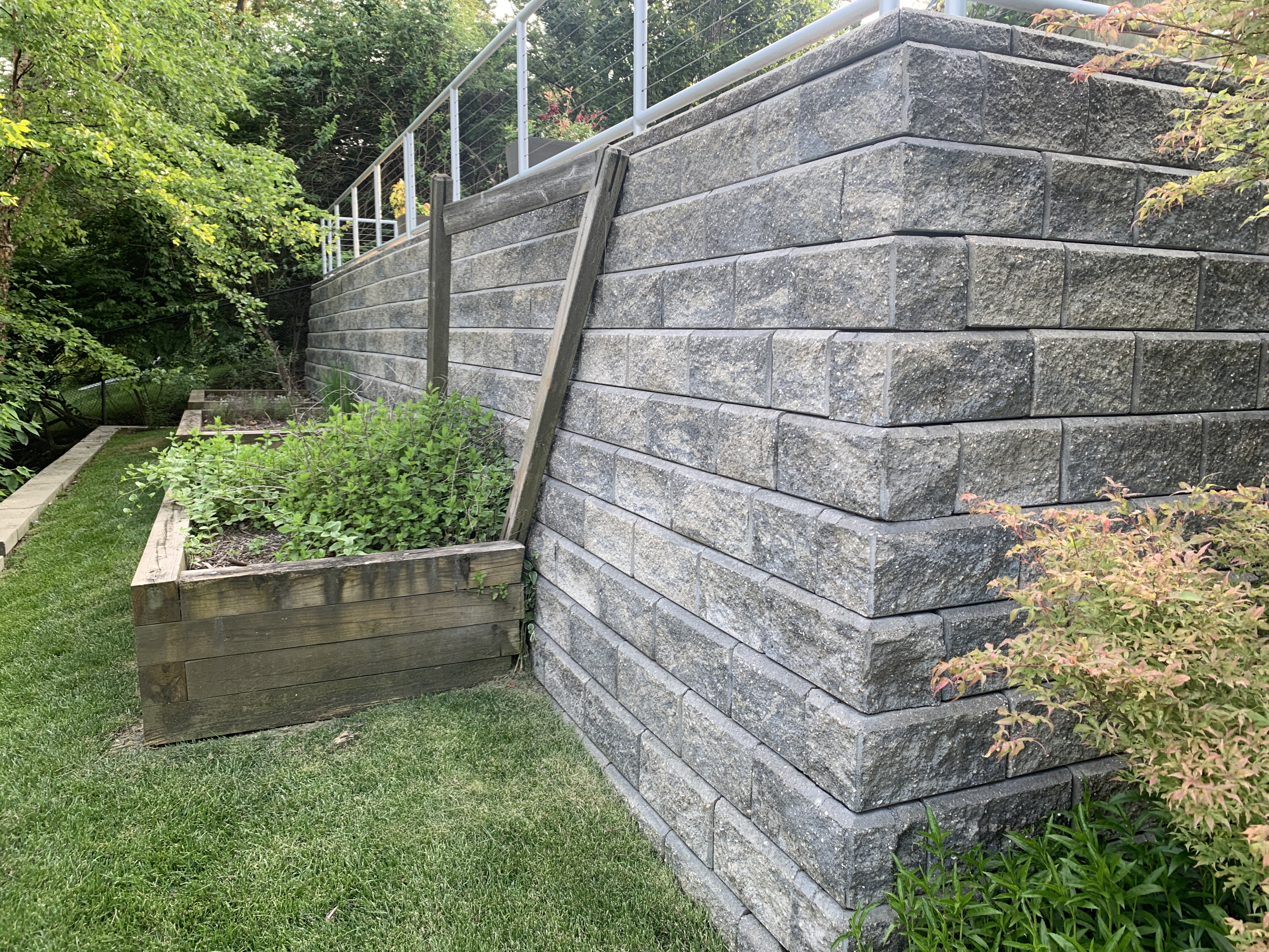 Wall after pressure washing
